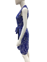 Load image into Gallery viewer, Dian Von Furstenberg Size 0 Blue &amp; White Dress