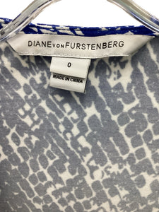 Dian Von Furstenberg Size 0 Blue & White Dress