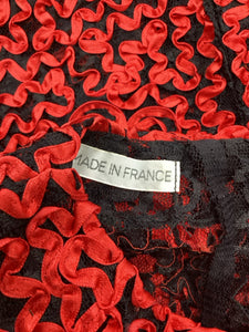 Made in France Size S/M Red & Black Top