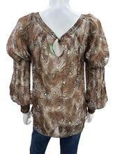 Load image into Gallery viewer, calypso Size Small Brown Print Top