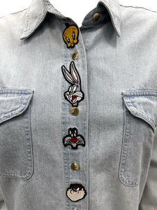 Looney Tunes Size Small Denim Top