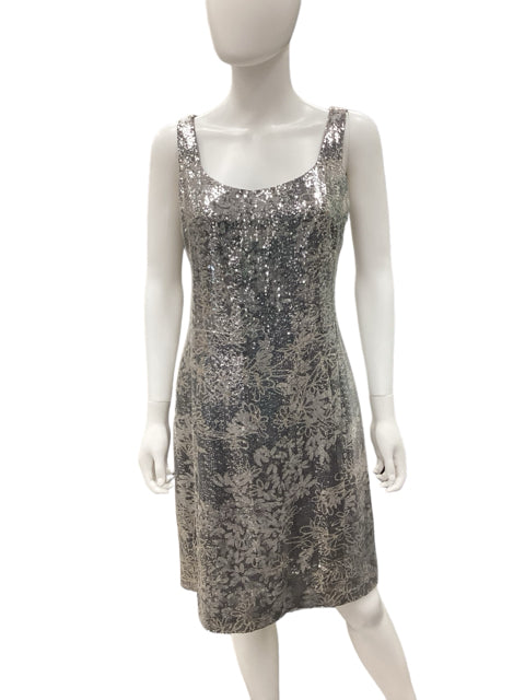 kay unger Size 6 SILVER Dress