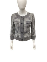 Load image into Gallery viewer, Diane Von Furstenberg Size 8 tweed Cardigan