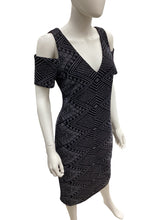 Load image into Gallery viewer, Nicole Miller Size 6 Black Print Dress