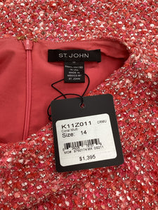 St John Size 14 Pink Dress