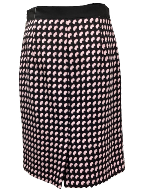 milly Size 6 Black & Pink Skirt