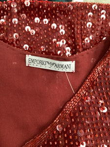 Emporio Armani Size M/L Red Top