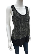 Load image into Gallery viewer, eileen fisher Size Medium black &amp; Silver Top