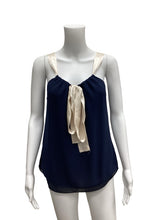 Load image into Gallery viewer, Michael Kors Size xsp Navy &amp; Beige Top