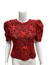 Load image into Gallery viewer, Made in France Size S/M Red &amp; Black Top