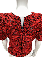 Load image into Gallery viewer, Made in France Size S/M Red &amp; Black Top