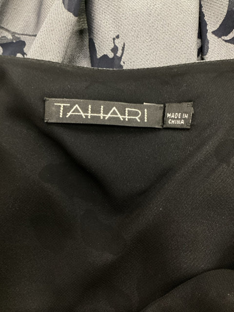 Tahari Size Small Grey & Black Dress