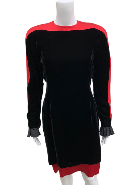 POLATOF-Italian Designer Black & Red Size Medium Dress