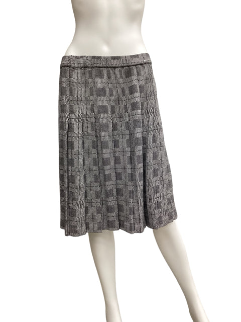 St John Size 12 Black & White Skirt