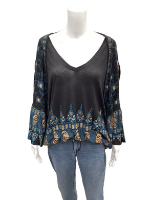 free people Size Medium Black/Colors Top