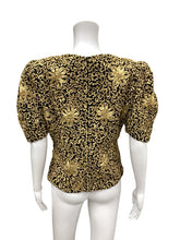 Load image into Gallery viewer, Made in France Size S/M Gold &amp; black Top